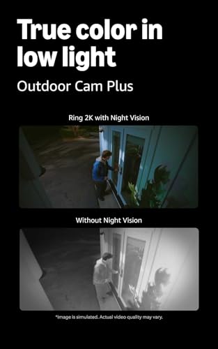 Image of Ring Battery Doorbell (newest model), Speckled Gray with Outdoor Cam Plus, White