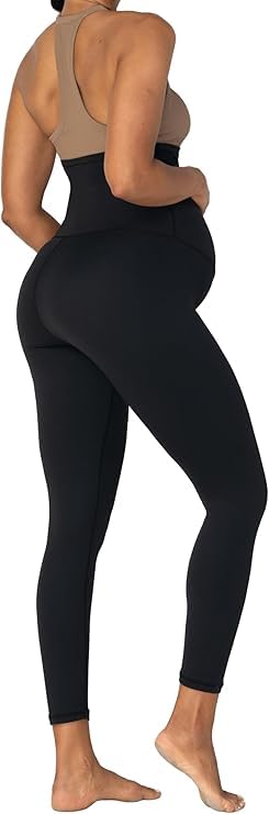 Sunzel Sunzfly Leggings premaman da donna sopra la pancia burrosi morbidi pantaloni da yoga per gravidanza per autunno allenamento lounge, nero, XX-Large