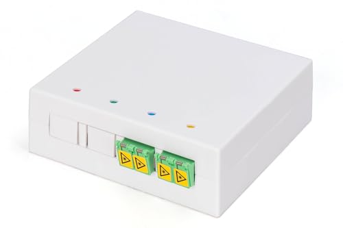 Digitus Alloggiamento Ftth – 2 X Lc/Apc Duplex Con Otturatore – Fibra Monomodale – Cassetta Di Giunzione In Fibra Ottica Integrata – Classe Di Protezi