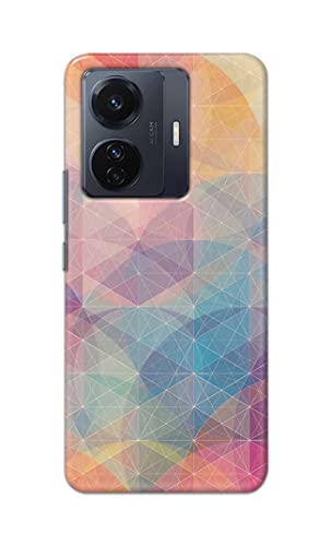 Image of Plastic Printed Hard Back Cover Case for Vivo Iqoo Z6 Pro 5G | Vivo T1 Pro 5G | Vivo S15E Back Cover (Crumpled Paper Design) -1803, Multi