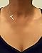 JEWEE DIAMOND Handmade 14K Gold or Sterling Silver Cross Necklace - Dainty Sideways Celebrity Cross Pendant, Perfect for Layering - Ideal Mothers Day or Baptism Gift