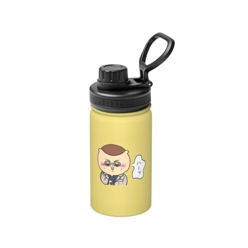 ステンレスカップ ちいかわ くりまんじゅう コーヒーカップ 大容量 保温 保冷 直飲み 真空断熱 蓋付き 水筒 マグボトル かわいい キャラクター 車載 持ち運びやすい ビール 家庭用 車用 オフィス プレゼント 350ml