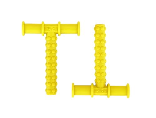 Image of Chewy Tube for Oral Sensory Therapy Yellow | Non-Toxic Biting & Chewing Tool for Autism, ADHD | Textured Teether for Children & Adults (Yellow chewy tube)