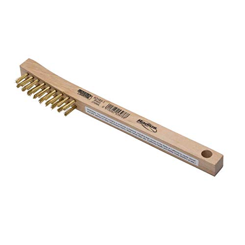 Lincoln Electric K3183-1 Brass Wire Brush for Aluminum, 2 x 9 Row, 12 Pack