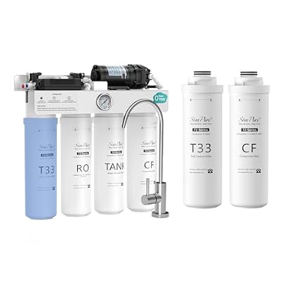 SimPure T2-600T Reverse Osmosis Water Filter System,(6-Months Replacement Filter Set)