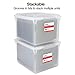 TRU RED Staples Store & Slide Hanging File Box, Latch Lid, Letter/Legal Size, Clear