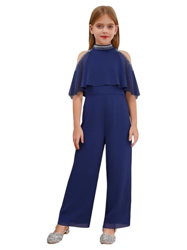 Salopette pour filles combinaison maillot corps jambes larges pour communion