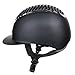 TuffRider Ultimate Wide Brim Equestrian Horse Riding Helmet- Black and White- Medium