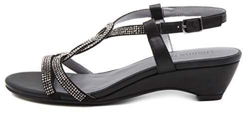 Image of LONDON FOG Womens Macey Demi-Wedge Dress Sandals