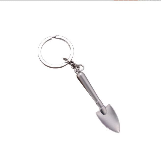 Silver Mini Shovel Tool Keychain,Shovel Keyring Pendant,Wrench Keychain Spanner,Novelty Shovel Repair Tools,Multitool Keychains Gift for Men Women-image-8