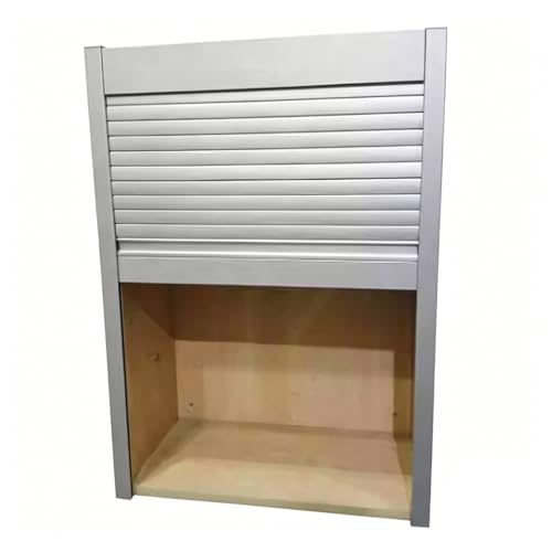 LZMZMQ Persianas para armarios Puerta De Persiana Abatible para Gabinete, Kit De Puerta Plegable De Actividad De Armario, Puerta Enrollable Manual con Riel, Tamaño Personalizado(40x60cm/15.8x23.6)