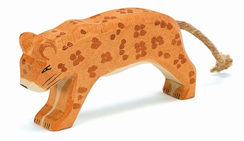 Figurine léopard 2020 Ostheimer en bois fait main pour enfant