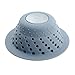 SlipX Solutions Gray Dome Drain Protector Fits Over Drains to Prevent Clogs (Designed for Pop-Up Drains, Effective Hair Catcher, Silicone & Stainless Steel)