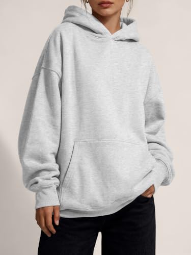 Image of Trendy Queen Women Oversized Hoodies Fall Outfits | Gentle Skin Feel, Aesthetic Drop Shoulder, Large Kangaroo Pocket, Seamless Daily Outfit Match