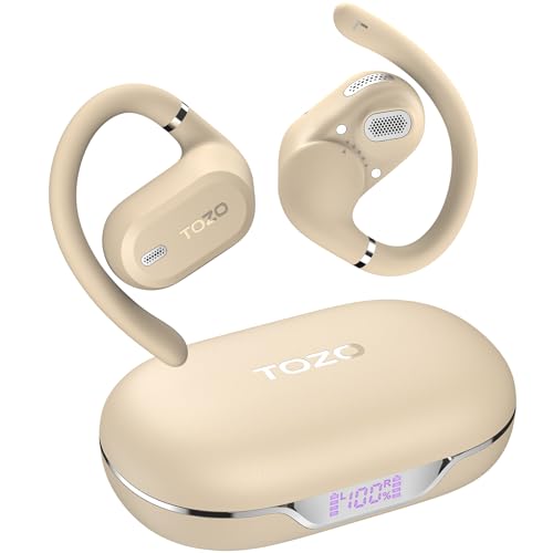 Image of TOZO Open Ear Earbuds, AI Translation Earbuds Real Time 145+ Languages, 60H Translator Ear Buds Audifonos Traductores Ingles Espanol, Bluetooth Headphones 5.4 with Smart Display for Office