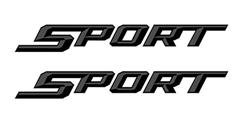 Image of Black Sport Bedside Decals: Fits 2017-2019 Ford Trucks 2 Decals Included Air Release Vinyl
