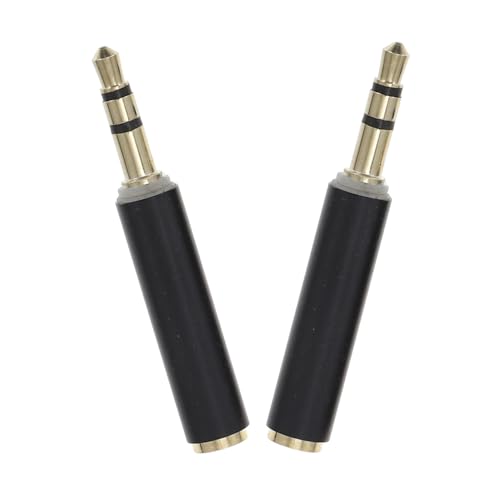 NUOBESTY 2Piezas Adaptador De Conversión De Jack Macho Convertidor De Audio Duradero para Micrófonos y Grabación Compatible con DSLR y Ordenadores