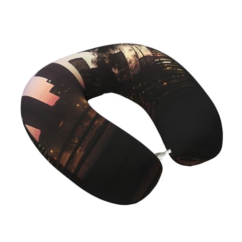 Almohada de espuma viscoelástica para viaje U-Neck miniatura 2