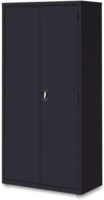 Alera 25767 36 in. x 18 in. x 72 in. 5 Shelves Economy Assembled Storage Cabinets - Black