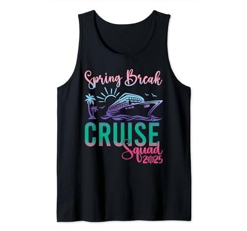 Spring Break Cruise Squad 2025 Family Trip Vacation Matching Camiseta sin Mangas