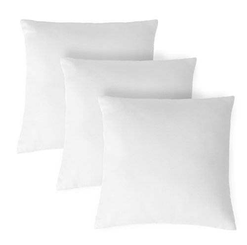 Image of Amazon Brand - Solimo 3-Piece Small Cushion Set - (12 x 12 Inches), White
