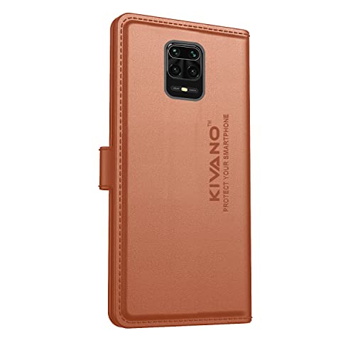 Image of Kivano Xiaomi Redmi Note 9 Pro / Redmi Note 9 Pro Max / Redmi 10 Lite / Redmi Note 10 Lite / Poco M2 Pro Flip Cover | Leather Finish | Inside Pockets & Inbuilt Stand | Shockproof Wallet Style Magnetic Closure Back Cover Case