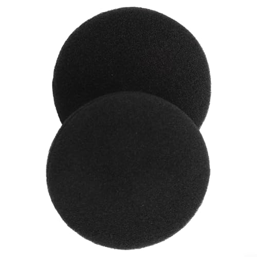 Almohadillas de repuesto de espuma viscoelástica compatibles con auriculares sobre la oreja, varios tamaños, 3 cm, 4,5 cm, 5 cm, 6 cm, cubierta de esponja elástica suave, color negro (4 cm)