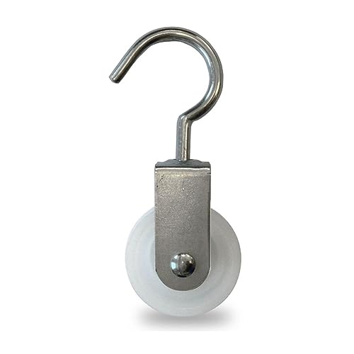 Carrucola Stendibiancheria Con Gancio Zincato E Ruota In Acciaio - Ø 50 Mm - Foto 5