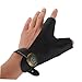 Abaodam Archery Thumb Finger Tab Finger Safety Guard Glove for Men Women Durable PU Material Enhanced Stability for Target Practice Cosplay Accessories Black Left Hand
