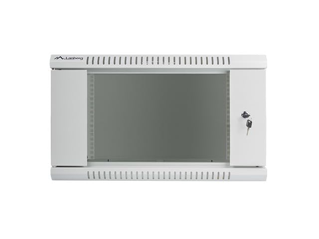 Lanberg Rack Wandschrank 48,30cm (19") 6u/600x450 Glast?r Grau (wf01-6406-10s)