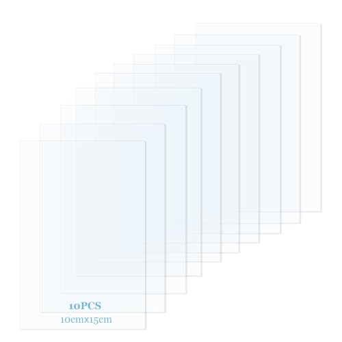 Image of TIESOME 10 PCS Clear Acrylic Sheet, 6 x 4 x 0.08 inches Acrylic Panels Shatter Resistant Plastic Sheet High Transparency Glass Replacement Picture Frame Board for Craft Windows Frame DIY Display
