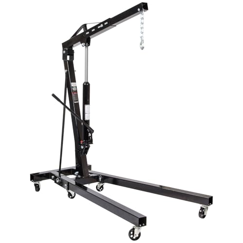 Image of SIP 2 Ton Foldable Engine Crane, Workshop Lifting Arm Hydraulic Pump Hoist Lift