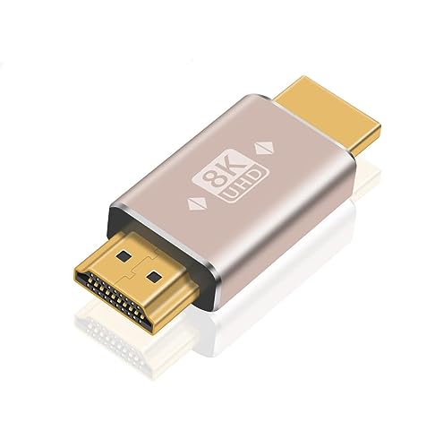 Image of ETZIN 8K HDMI Male to Male Adapter, 48Gbps UHD 2.1 Coupler Connector for HDTV, TV Stick, DVD Player, Game Console, X-Box, PS-4 /5 /3, EPL-1058H