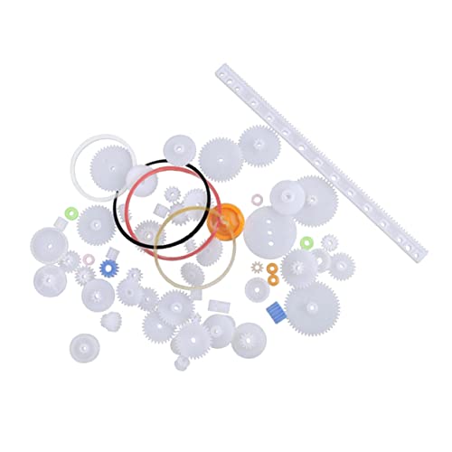 VICASKY Educational Gear Set 60pcs Plastic Gear Bag for DIY Robotics Science Projects and Mechanics