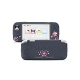 Kuitmor Switch liteカバー スイッチライトカバー switch lite全面保護 薄型 傷防止 汚れ防止 スイッチ ライト対応 可愛い 耐衝撃 取り外し簡単 シリコーン製（スティクカバー2枚付き) (ブラック)