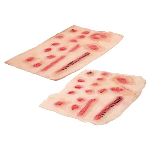 BESPORTBLE 2 Adesivi Ferite per Halloween Stickers Realistici per Trucco e Cosplay Decorazioni per Costumi Teatrali Impermeabili e Facili da Rimuovere