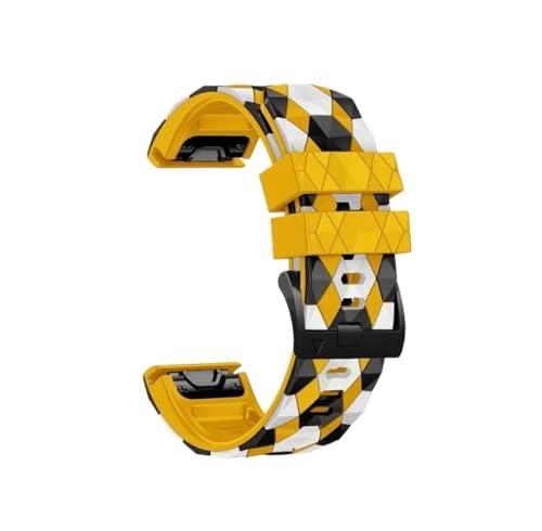 26 22mm Quickfit�V���J�Q���x���g�ɓK������Garmin Fenix 7 7X 6X Pro 5X 5 Plus/Epix Gen 2/Instinct 2 955 965(Yellow,22mm)