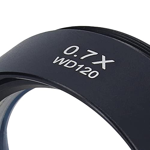 Barlow Lens,Auxiliary Objective Lens Barlow Stereo Microscope Lens, Micro Oil Proof Protective M48 0.7X 120Mm #TOP7