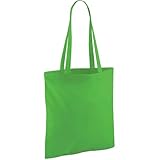 Westford Mill - Baumwoll-Tragetasche mit langen Henkeln / Apple Green, One