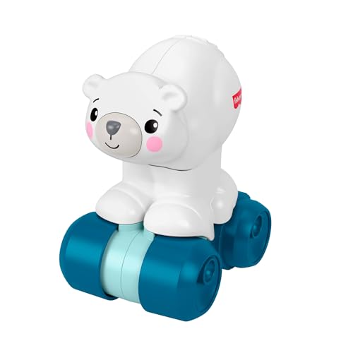Fisher-Price Ours polaire à poursuivre Jouet pour bébé, véhicule d’activités