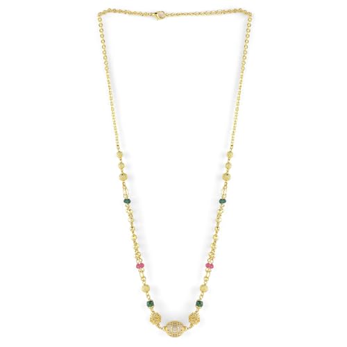 Rubans Gold-Toned Green Gold-Plated Chain For Women (B0D76R4PD1) Amazon Price History, Amazon Price Tracker