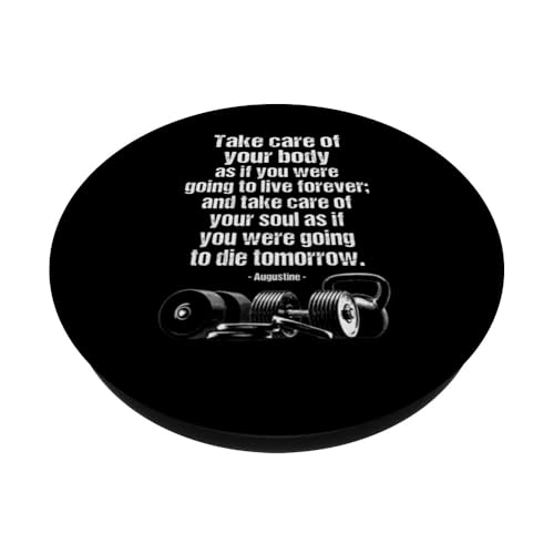 Citation de motivation Gym Soins pour le corps et l'âme Fitness Training PopSockets PopGrip Adhésif – vue 2