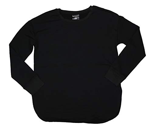 32 DEGREES Lightweight Fleece Long Sleeve Athletic Performance Top (Black, Small)