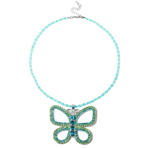 MyheroCos 13 Going On 30 Cosplay Necklace Sparkly Green Butterfly Choker Necklace Pendant Women Halloween Jewelry Accessories4