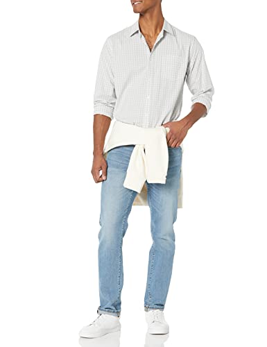 Image of Amazon Essentials Men's Regular-Fit Long-Sleeve Casual Poplin Shirt, Button Front, Business Casual, Collared