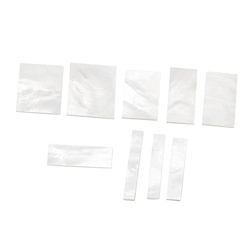 Holibanna Guitar Fretboard Inlays 9 Pieces Shell Material Inlay Blocks Easy to Cut Install