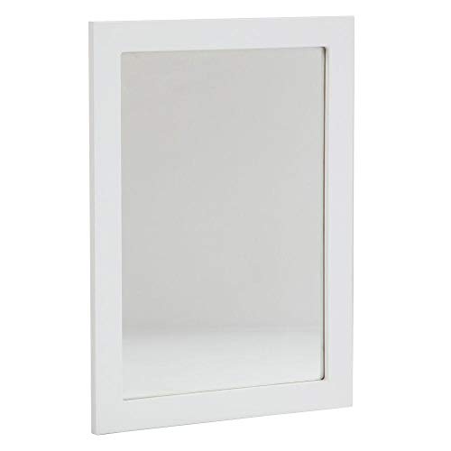 Glacier Bay Lancaster 20 in. x 27 in. Framed Wall Mirror in White by Glacier Bay - Used condition - US$178.19