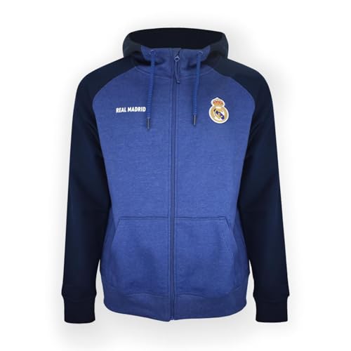 Real Madrid Sudadera Hoodie Zip RM Nº32- Azul- Adulto Talla L