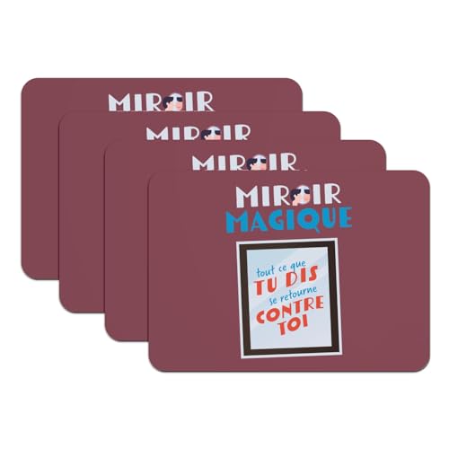Sets de table rouge en caoutchouc grand format pour repas enfant animés - 2