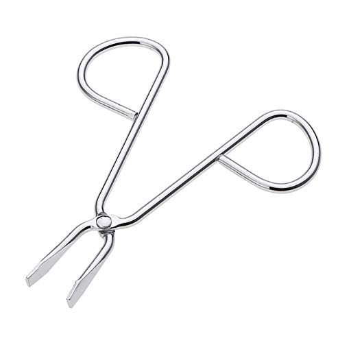 2 PCS Eyebrow Tweezers,Stainless Steel Scissors Shaped Eyebrow Straight Tip Tweezers Clip